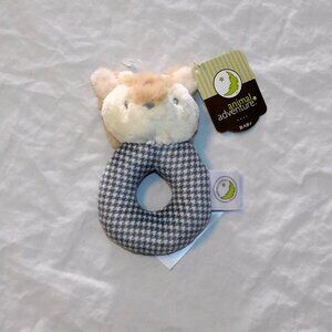 Baby Rattle Fox Plush Stuffed Animal Adventure Soft Forest Baby Shower Gift NEW